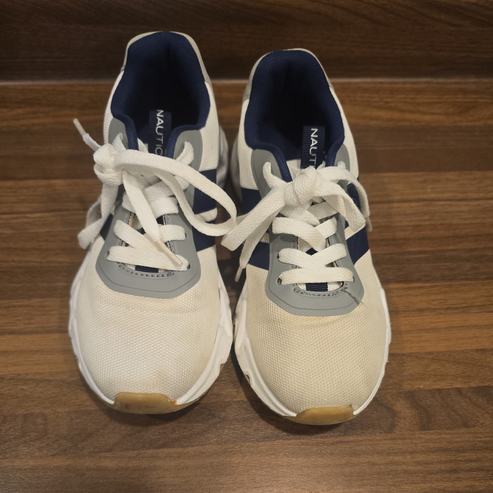 Toddler Nautica Tennis Shoes Boys Size 2 Athletic Shoes Manalapin 2 Blue White