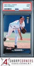 1997 COLLECTOR'S CHOICE #266 GREG MADDUX BRAVES HOF POP 1 PSA 9