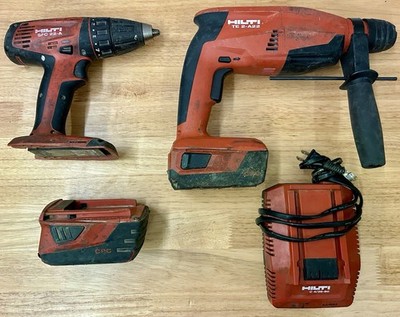 Hilti 22V Tool Lot SFC 22-A Drill TE 2-A22 SDS Hammer Charger 22V 18V Batteries