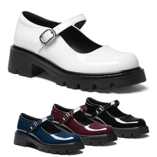 DREAM PAIRS Women's Mary Jane Pumps Platform Chunky Low Heel Dress Shoes