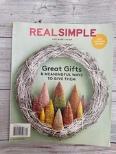 Real Simple December 2020 Magazine Great Gifts Meaningful ways to give them