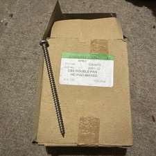 A2 STAINLESS STEEL Screws CBS double pan HD pozi waxed 6x120x100pcs