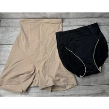 Lot Of 2 4758 TC Short 360 Shapewear Beige Shaper M/L Flexees Briefs Black