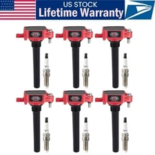 6 sets Ignition Coils and Spark Plugs For Jeep Grand Cherokee V6 3.6L UF648