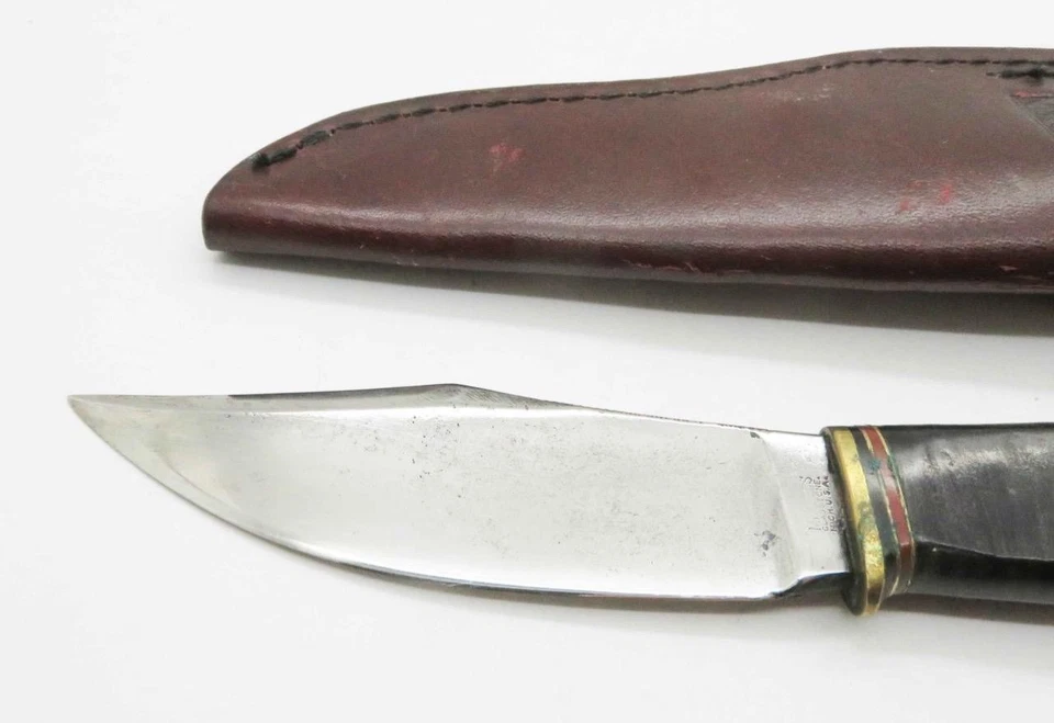 Z32) CUCHILLO ARTESANAL MADERA CANICAS VINTAGE PATENTE PENDIENTE 1915 FUNDA SIN ORIGINAL Foto 2 de 4