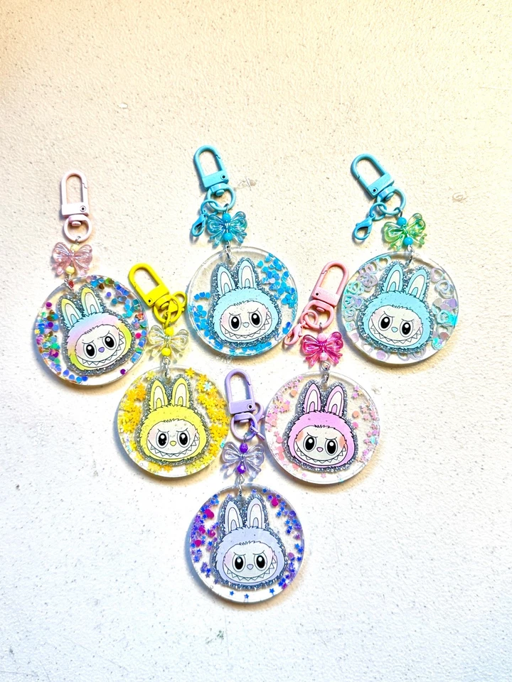 Llavero Monstruo Brillante Favor Fiesta de Cumpleaños: Colgante de Resina Handmafe Regalos Foto 2 de 4