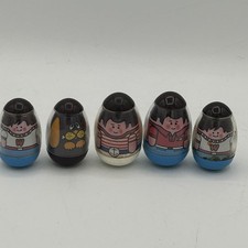 Vintage 1973 Weeble Wobble Hasbro Toy Lot Of 5
