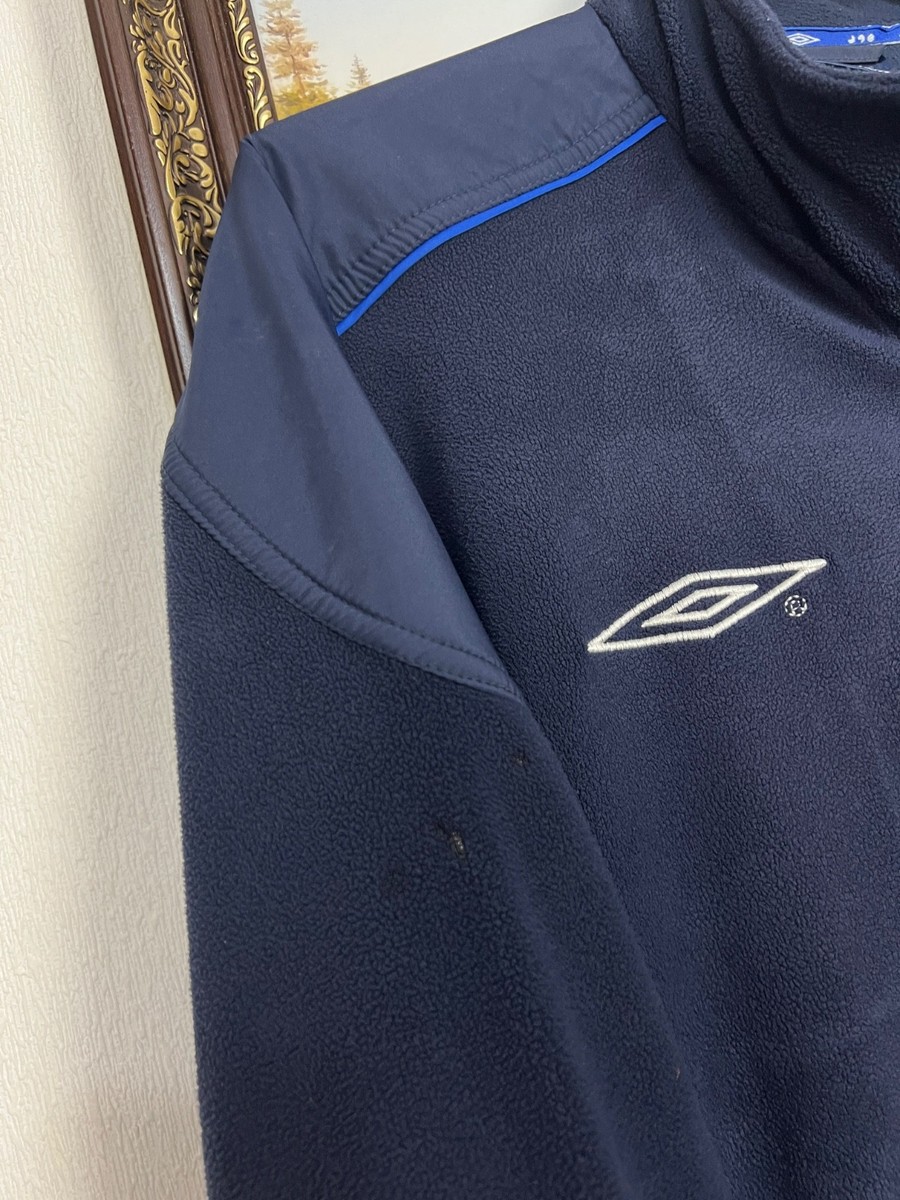 Vintage 2000's Umbro Chelsea Football Blue Fleece Jacket Soccer