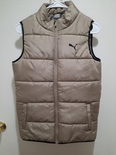 PUMA Essentials Outerwear Big Kids' Puffer Vest L 14/16 Tan Black Unisex New