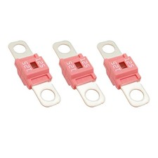 Pack of 3 AMI/Midi Fuse 125 Amp High Current Fuse Bolt-on Fuse commonly Used