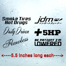 Jdm 6 Car Sticker Decal Pack Window Stickers For Jdm Kdm Slammed Race Drift Mtg Jdm 6 Car Sticker Decal Pack Window Stickers For Jdm Kdm Slammed Race Drift Mtg