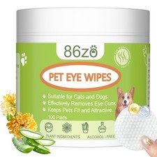 Eyes Wipes for Dogs  Cats - Gently Remove Tear Stain, Debris, Discharge, Crust