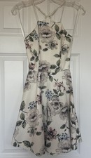 Windsor Spring Vibes Ivory Poly Blend Floral Dress Women’s XS Extra Small