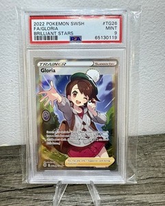 Gloria TG26 Full Art Trainer Pokemon Sword Shield Brilliant Stars PSA 9 MINT