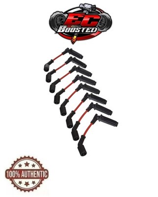 ECBOOSTED Red Spark Plug Wires for LS1 LS2 LS3 LS6 LS7 LSA Car Motors 45* Boot
