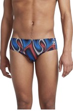 Speedo Size 26 Competitive Purpose Brief Swim Suit Red White Blue NWT