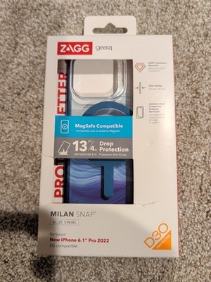ZAGG Gear4 Milan Snap MagSafe Case for iPhone 14 Pro (2022) - Blue Swirl