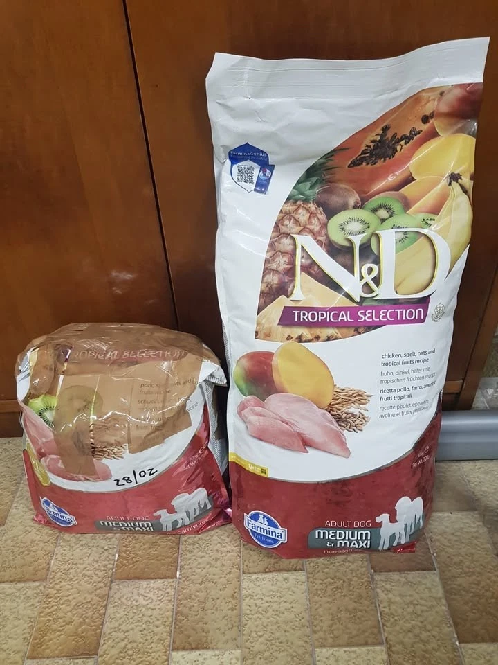 FARMINA N&D ADULT MEDIUM & MAXI DOG KIBBLE 17.5 KG. TROPICAL SELECTION