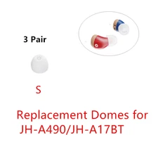 3 Pair Small Size Ear Domes For Jinghao A490 A17BT Hearing Aids Replacement