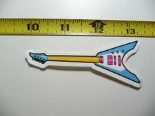 ELECTRIC GUITAR SMALL STICKER DECAL 80S 90S RETRO 1980S 1990S FUN FUNNY