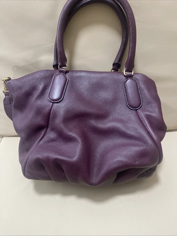 Bolso de hombro Marc by Marc Jacobs clásico Q Fran de cuero ciruela Foto 3 de 4