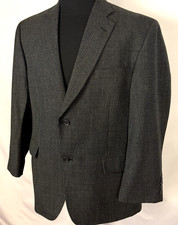 Haggar Men's Size 44 R Premium Quality Tweed Blazer Jacket Sport Coat 100 Wool