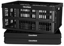 CleverMade Collapsible Utility Crates 45L Stackable 3 Pack