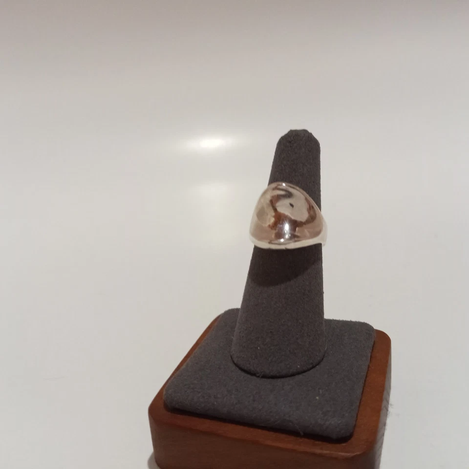 Raro Artesano Dinamarca M.P. Anillo cóncavo Christoffersen de plata de ley 925 talla 6 Foto 2 de 4