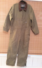 Bass Creek Workwear Insulated Coveralls Jumpsuit Duck Canvas Quilt Lined - Large