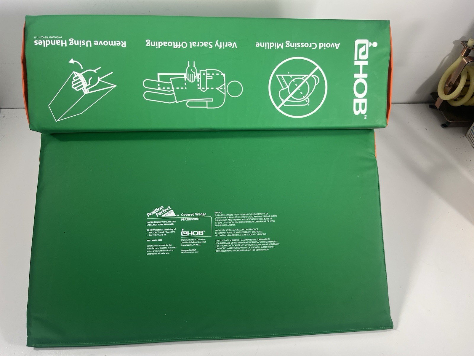 EHOB Position Perfect Set 2 Covered Wedges Sacral Offloading w Handles Excellent