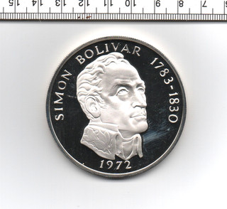 1972 PANAMA REPUBLIC PROOF 131.75 GRAM 92.50% SILVER 61 mm COIN (614)