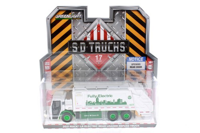#ad #ad 2021 Mack LR Rear Loader Refuse Truck White Greenlight R 23494 1 64 Scale $12.18