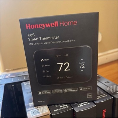 Honeywell Home X8S Smart Thermostat Black 3.5'' WiFi App Control Alexa Matter