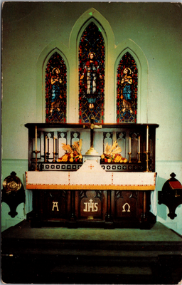 #ad #ad Postcard Grace Episcopal Church Ocala Florida The Altar on Thanksgiving Day $4.95