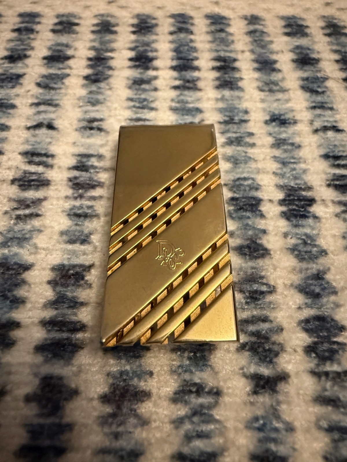 Vintage Christian Dior Gold Tone Money Clip in Great Condition-image