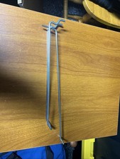 50 Silver Metal Peg Board Hooks With Price Tag Holders Brand New Open Box.