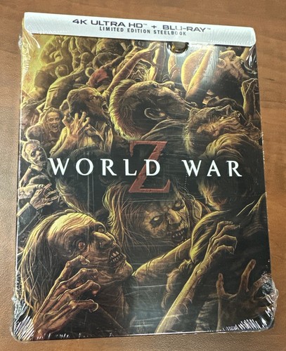 WORLD WAR Z (4K UHD + BLU-RAY) Steelbook, New/Sealed - Picture 1 of 6