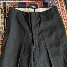 Vintage 27-28x28 1950s 1960s High Waist Flat Front Pants Rockabilly Ivy Style