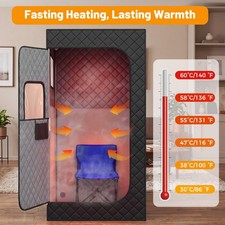Portable Far Infrared Sauna Box For Home Full Body Sauna Tent Black