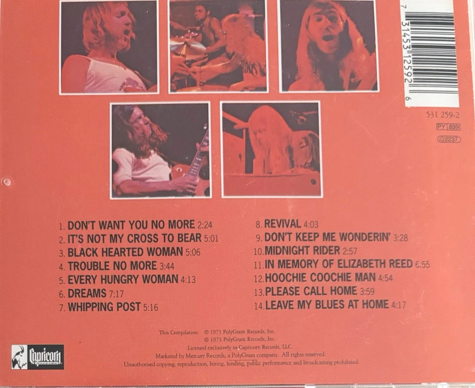 THE ALLMAN BROTHERS BAND - Beginnings CD Capricorn AS NEW! - Image 2 of 2