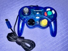 InterAct Third Party SuperPad Nintendo Gamecube Controller Clear Blue