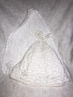 12” Vintage Handmade Barbie Sized Doll Outfit Hand Crotchet Wedding Dress Veil U