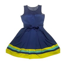 Guess Los Angeles, Navy Multi Mesh Dress Size 6 Party Cocktail Short