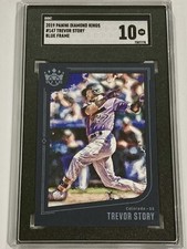 2019 Panini Diamond Kings #147 Trevor Story SGC 10 Gem Mint Blue Frame