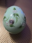 WESTMORELAND Glass Egg Trinket Box Signed Small Chip Estate JJ#17 — photo 3