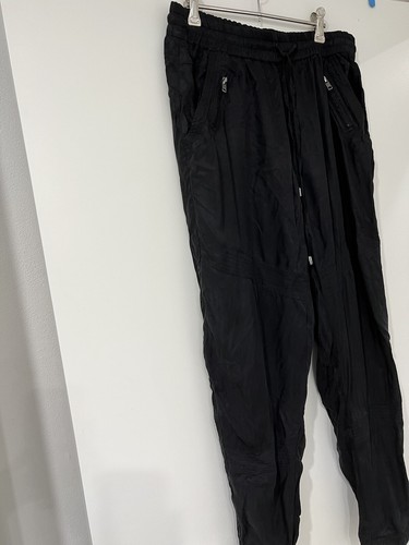 Decjuba Black Wet Look Womens Pants Size 10 | eBay