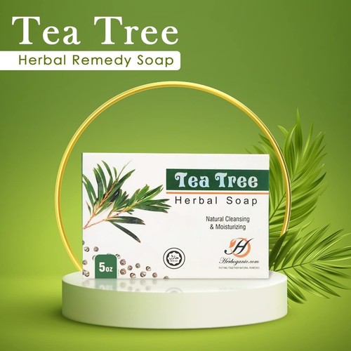 Tea Tree, Neem, Rosemary, Turmeric Herbal Soap - Natural Cleansing and Nourishin - Picture 3 of 7