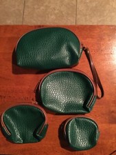 Mini purse with wallets green set of 4