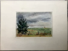 Franz Ehmke*1928 -2018 DDR Painter Berlin Schönfließ Walker with Dog Sign