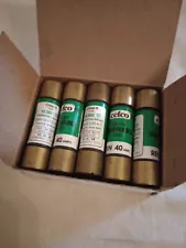 10) NEW CEFCO RENEWABLE TIME LAG FUSES REN60 FUSE 250 VOLT OR LESS BOX OF 10 